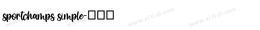 sportchamps simple字体转换
